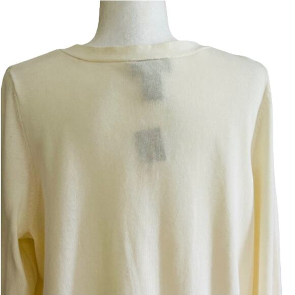 Lane Bryant Cardigan Sweater Cream Cotton Pockets Button Front Size 14/16 XL NEW - Picture 6 of 11